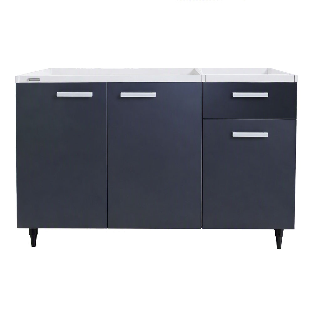 Bajo Mesada Platinum 1.20m 3 Puertas 1 Cajon Grafito