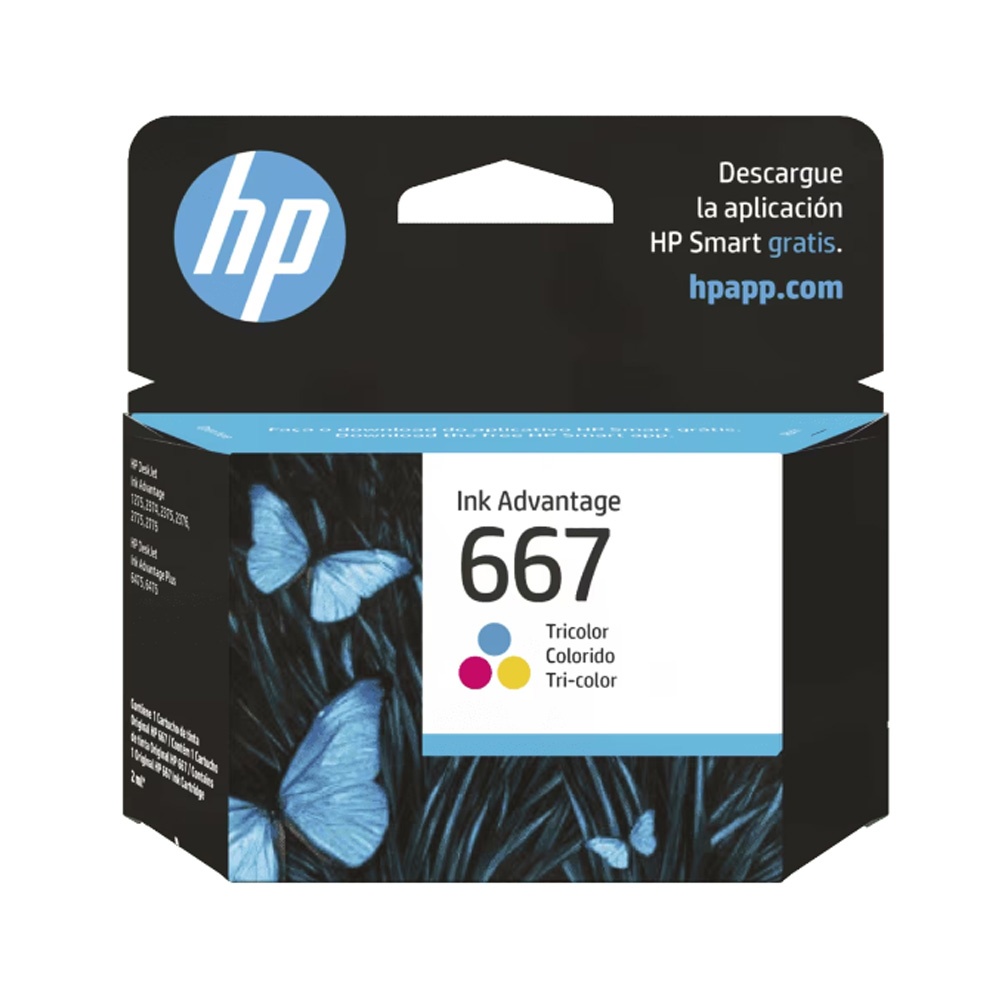 Cartucho HP 667 tri-color