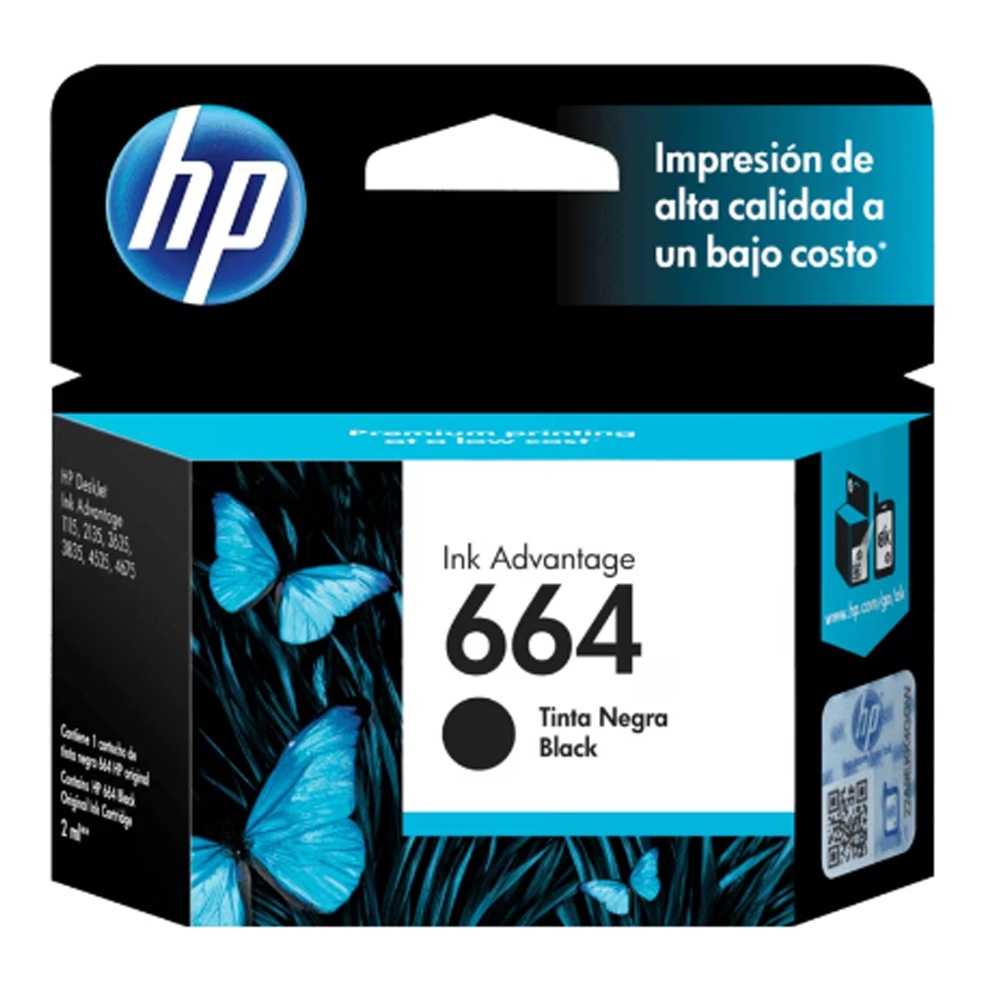 Cartucho HP 664 negro