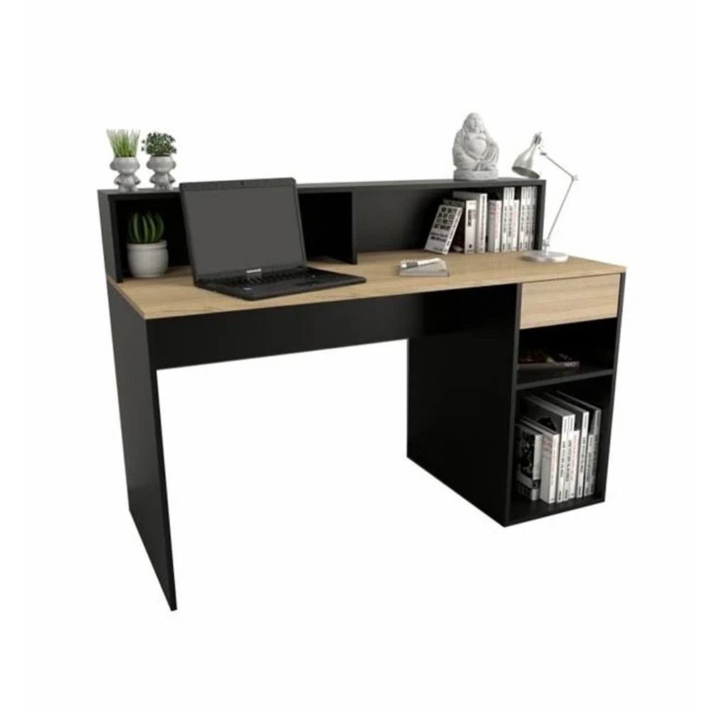 Escritorio Con Repisa Olmo Negro Tables
