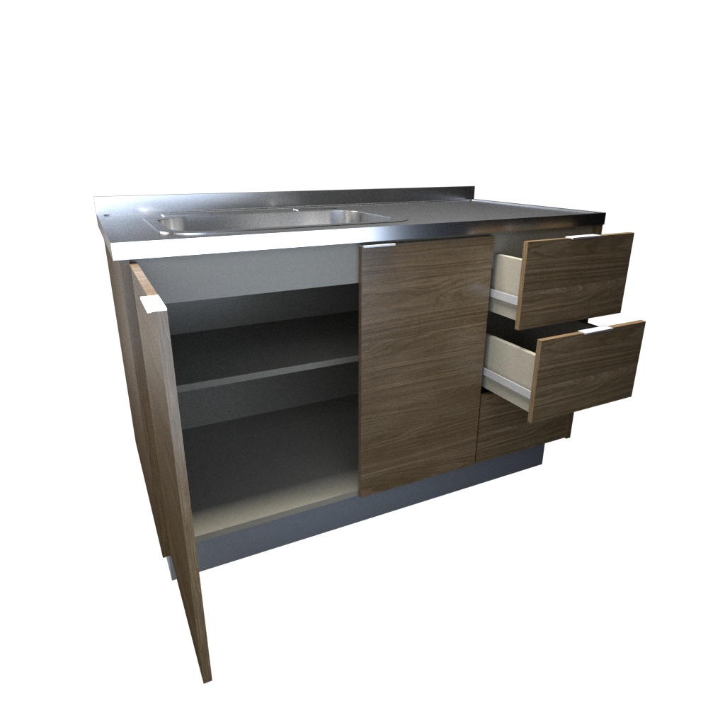 Bajomesada 1,20 M Nogal L.|gris C. Tables
