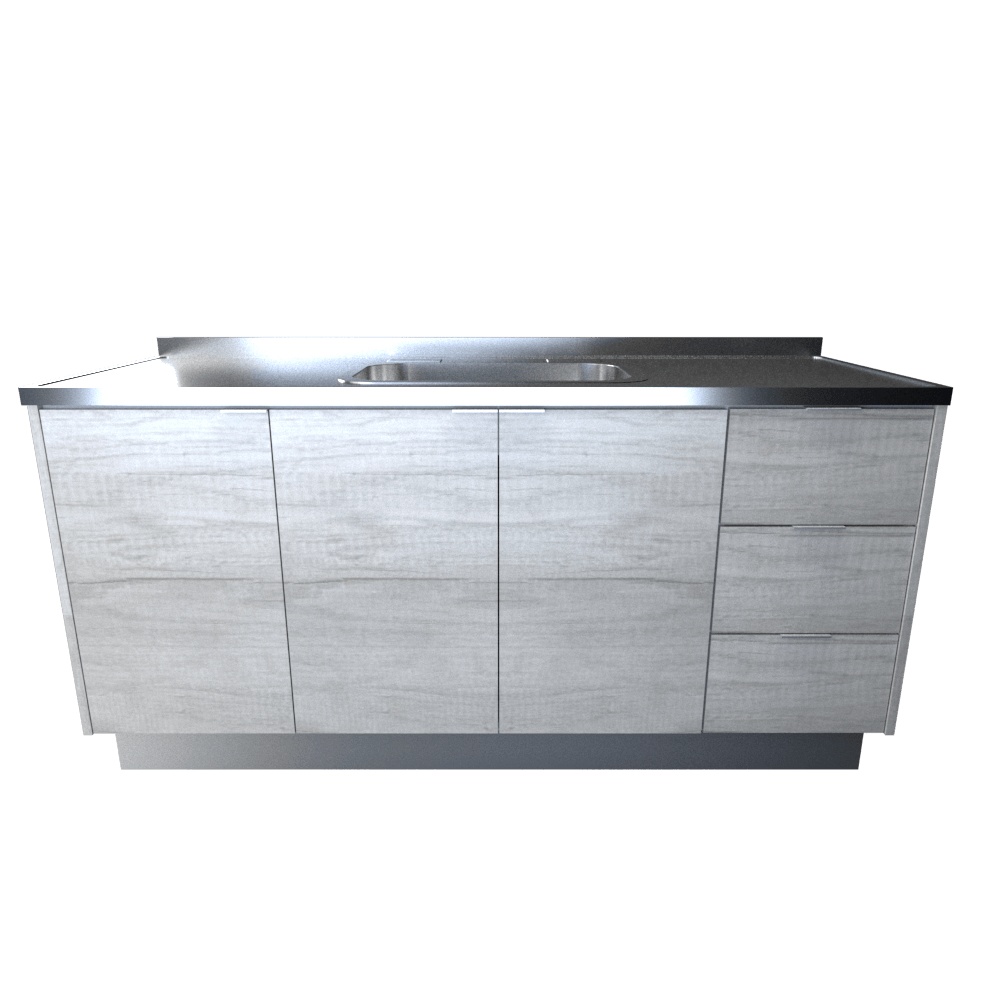 Bajomesada 1,60 M Nevado|gris C. Tablles