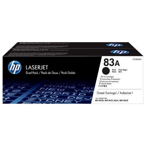 Toner HP 83A Black Dual Pack LaserJet Cartridge