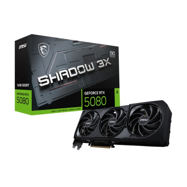 Placa de Video MSI GeForce RTX 5080 SHADOW 3X OC 16G