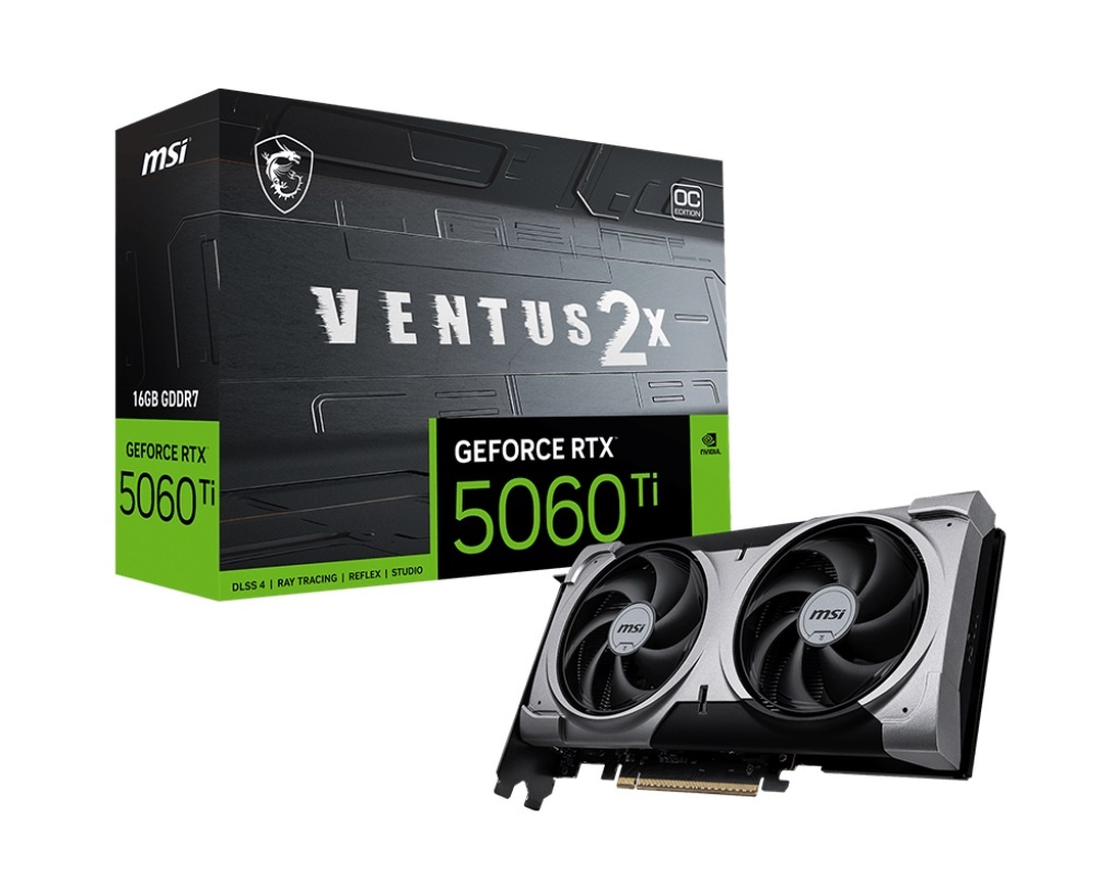 Placa de Video MSI GeForce RTX 5060 Ti VENTUS 2X OC PLUS 16G