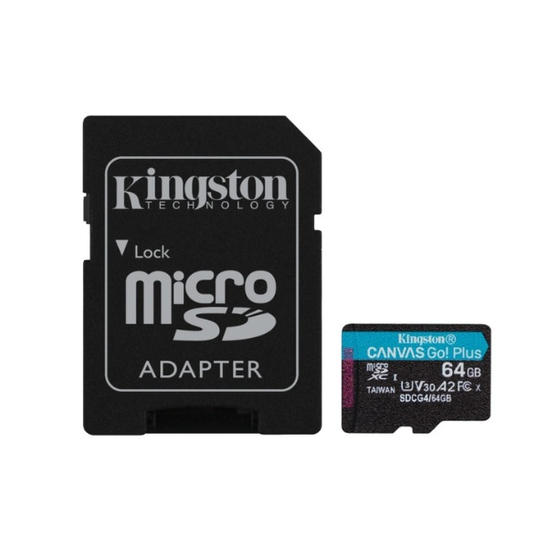 MicroSD KINGSTON 64 GB c|Adap Canvas GO! Plus Gen4