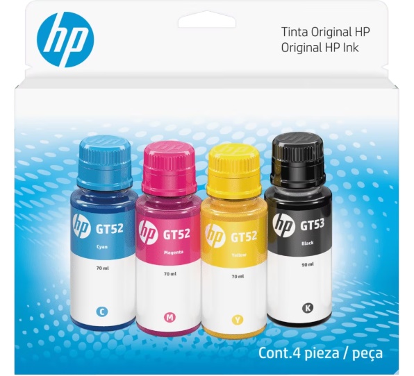 HP Pack Botellas GT52|53 Combo 4 colores CMYB (9342)