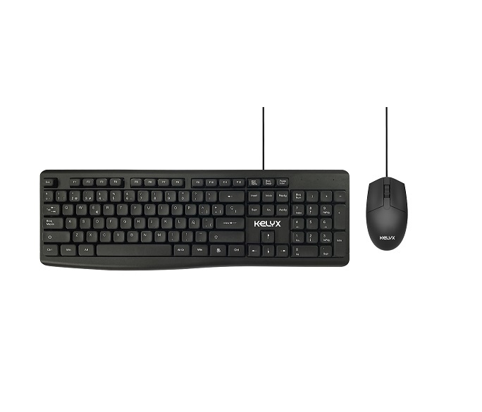 Teclado y Mouse Kelyx USB Cableado Negro