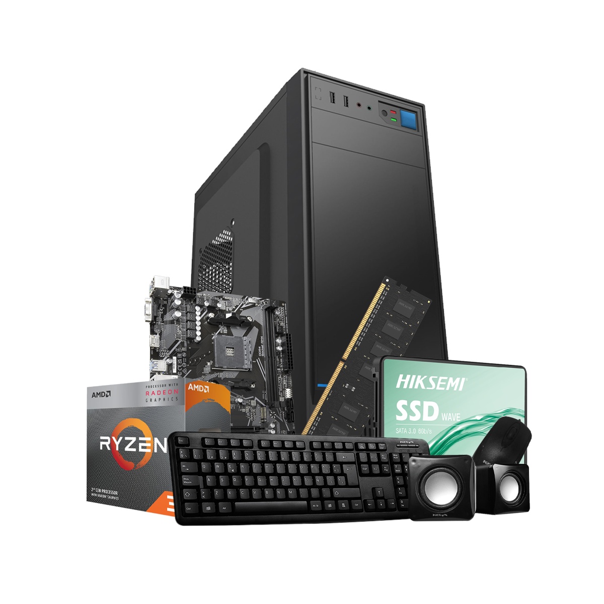 Pc Kelyx AMD Ryzen 3-3200G 8 Gb SSD 256 Gb