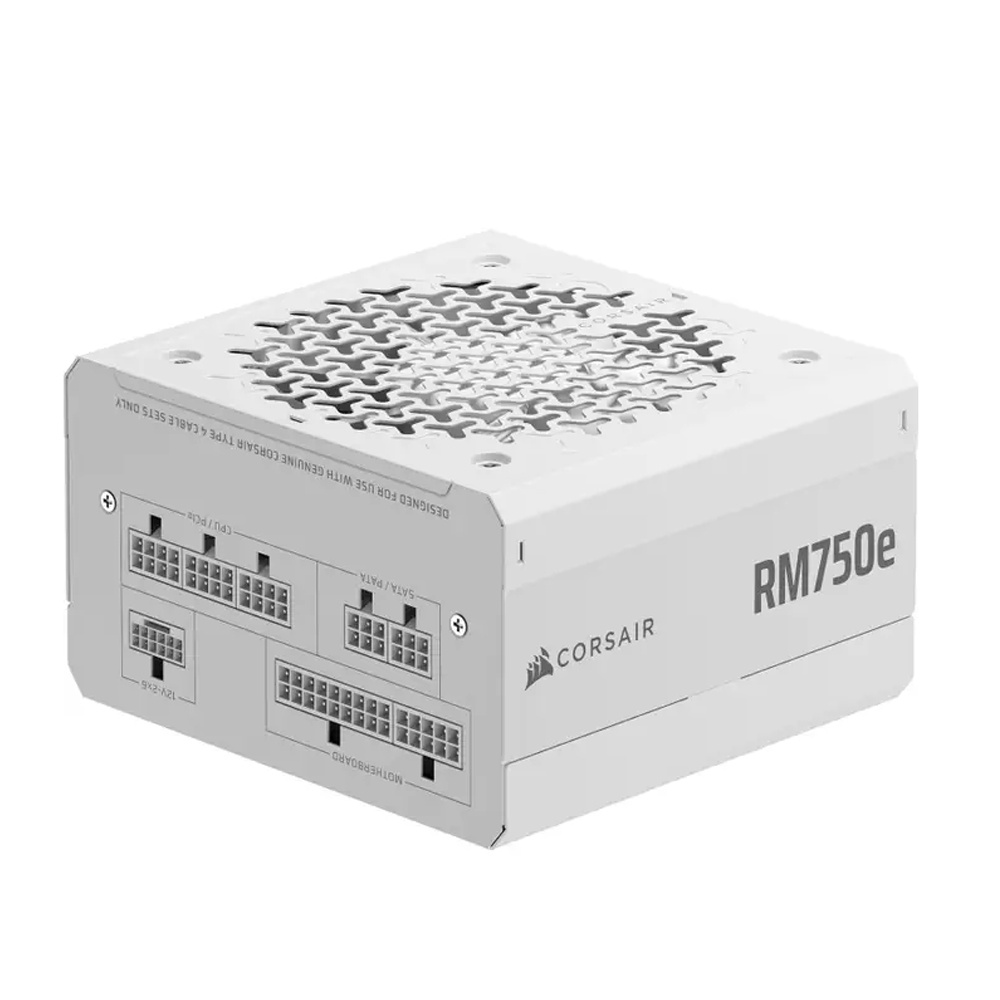 Fuente Corsair RM750e 2025 750W Cybernetics Platinum Full Modular PCIe 5.0 White