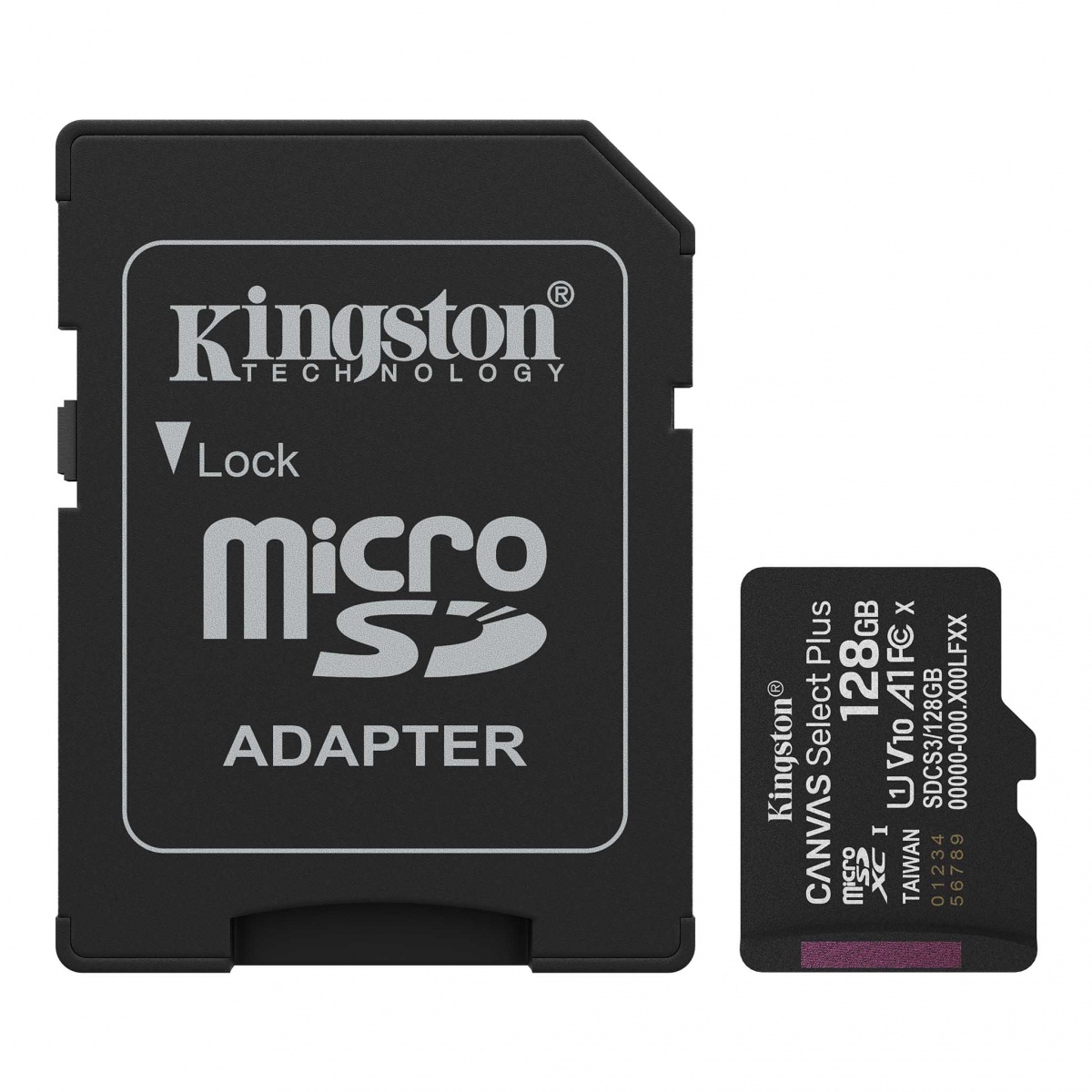 MicroSD KINGSTON 128 GB c|Adap Gen3 100MB|s Canvas S Plus CL10