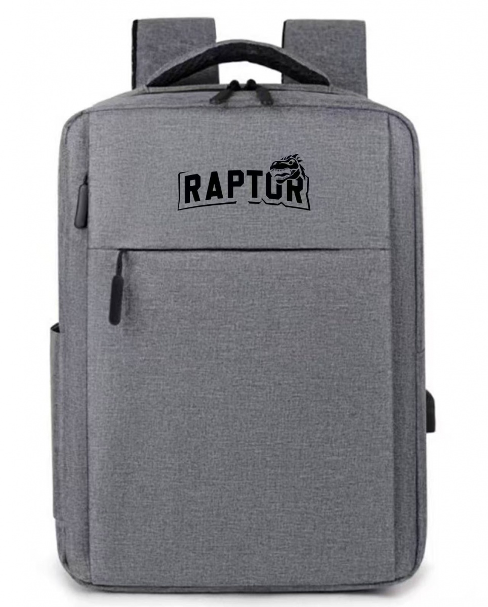 Mochila Raptor c|USB p|carga multiples bolsillos Gris (7978)