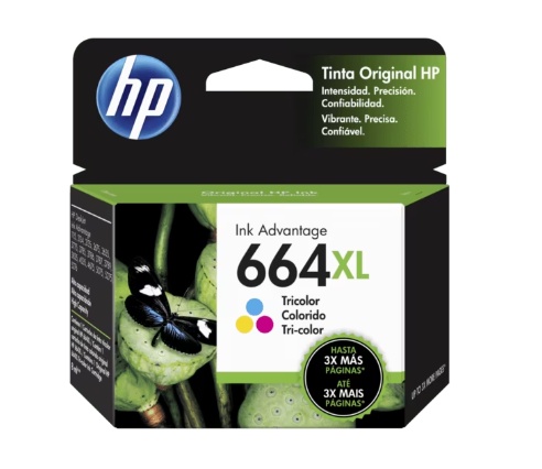 Cartucho HP 664XL Tri-color Ink Cartridge