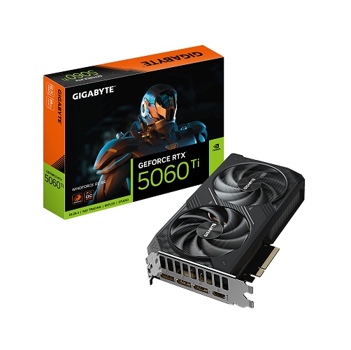 Placa de Video Gigabyte GeForce RTX 5060 Ti WINDFORCE OC 8G