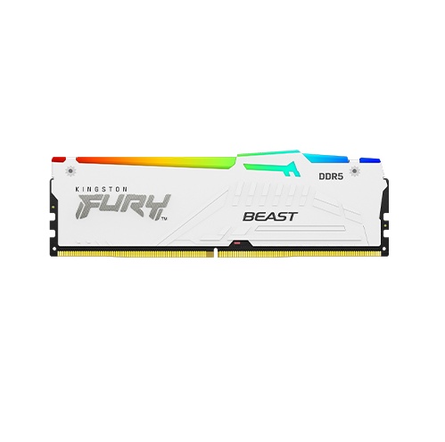 Memoria DDR5 Kingston 16 Gb 5600 MHz FURY BEAST WHITE RGB
