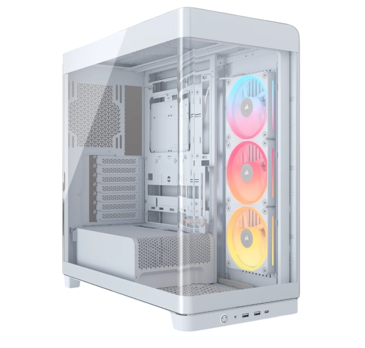 Gabinete Corsair FRAME 4500X LX-R RGB Mid-Tower TG White