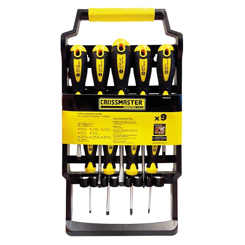 Set Destornilladores 9 Pcs Crossmaster