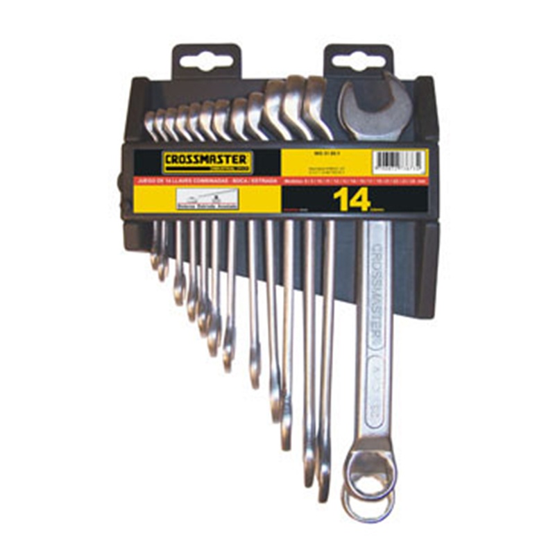 Juego de 14 Llaves Combinadas Acodadas Mm Crossmaster