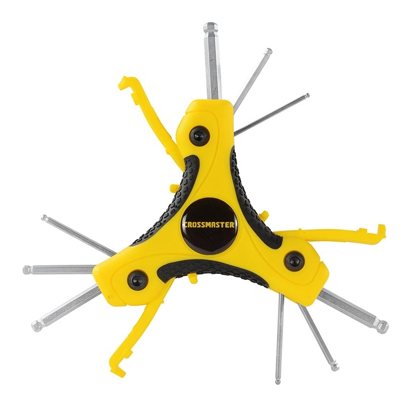 Juego de 9 Llaves "T" Hexagonales 5|64" A 1|4" Crossmaster