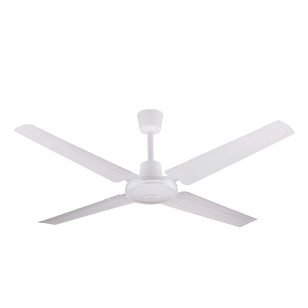 Ventilador De Techo Liliana Sin Luz 4 Palas Metal Blanco