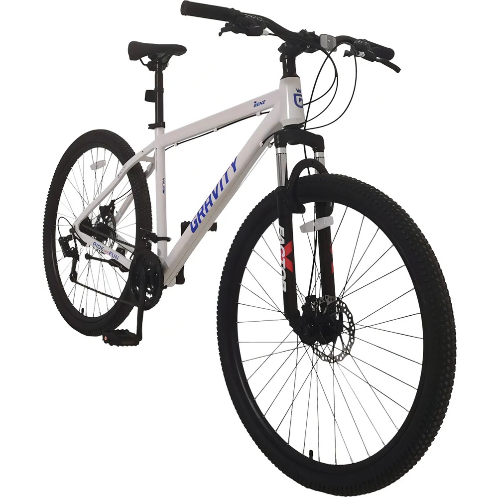 Bicicleta Gravity MTB R.29" Aluminio - 21 Vel - Blanco|Azul.