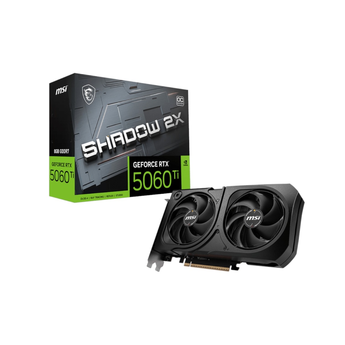 Placa de Video MSI GeForce RTX 5060 Ti SHADOW 2X OC PLUS 8G