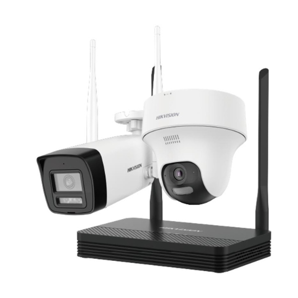 Kit Camara Hikvision NVS WiFi 2 MP 1 Cam Bullet 1 Cam Turret NKS422W02H
