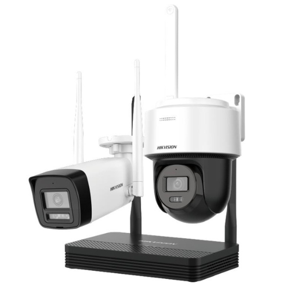 Kit Camara Hikvision NVS WiFi 4 MP 1 Cam Bullet + 1 Cam DomoPT NKS424W03H