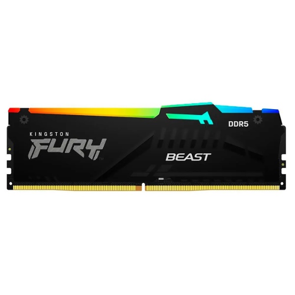 Memoria DDR5 Kingston 32Gb 6000 MHz FURY BEAST RGB Black EXPO 32 Bits