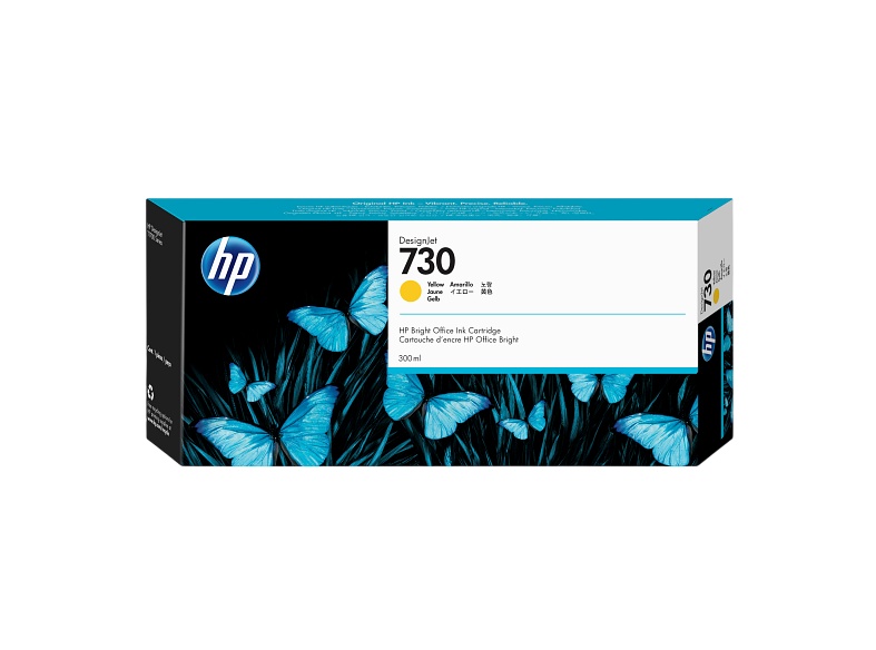 Cartucho P2V70A HP 730 300-ml Yellow Ink Cartridge