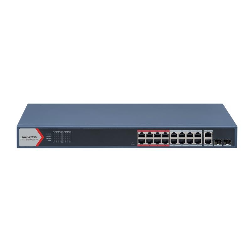 Switch Hikvision Administrable Poe 16 Canales DS-3E1318P-EI (B)