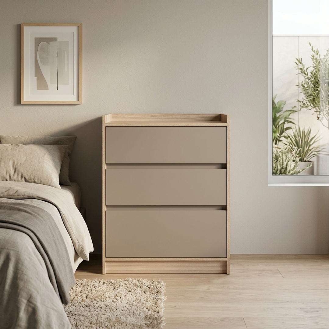 Chifonier 2 Cajones 1 Puerta Polar|gris C. Tables