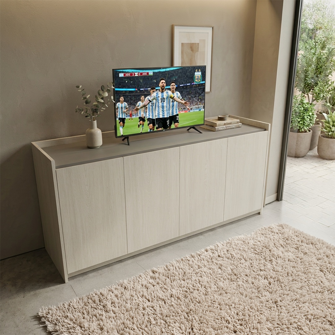 Bahiut 1,80 m 4 Puerta  Polar|gris C. Tables