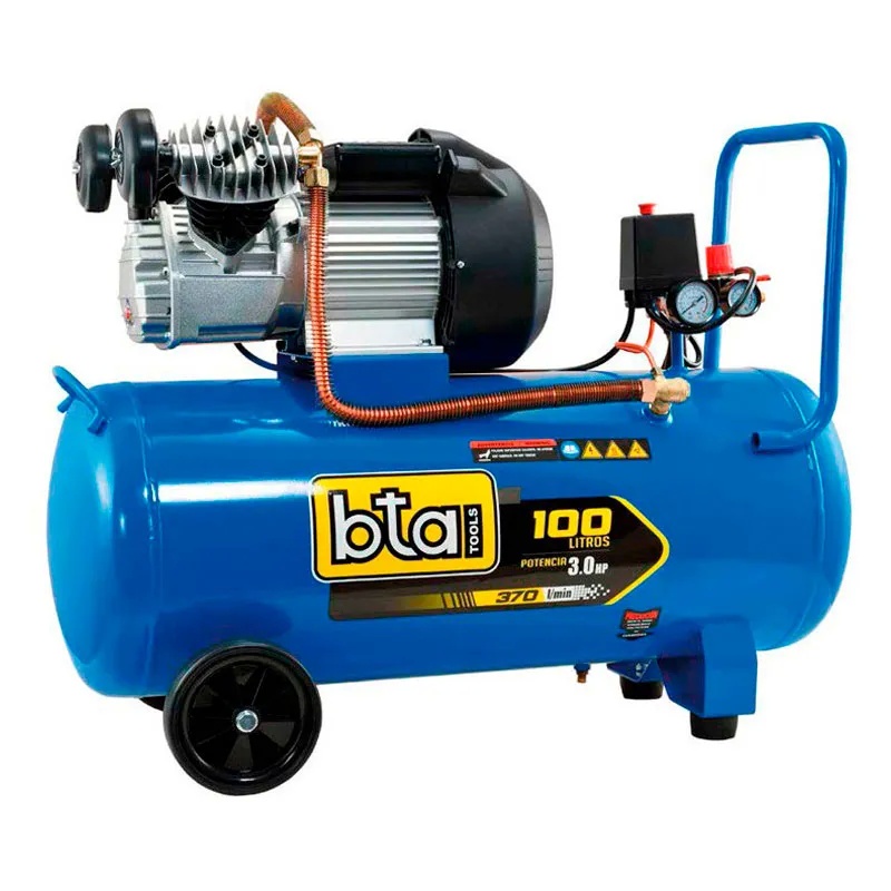 Compresor de Aire BTA 100 Litros 3HP Bicilindrico