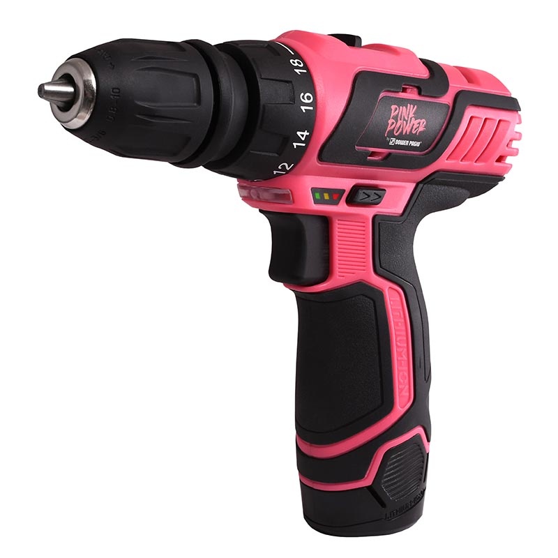 Taladro Atornillador Dowen Pagio Bateria 10mm 12V Pink Power