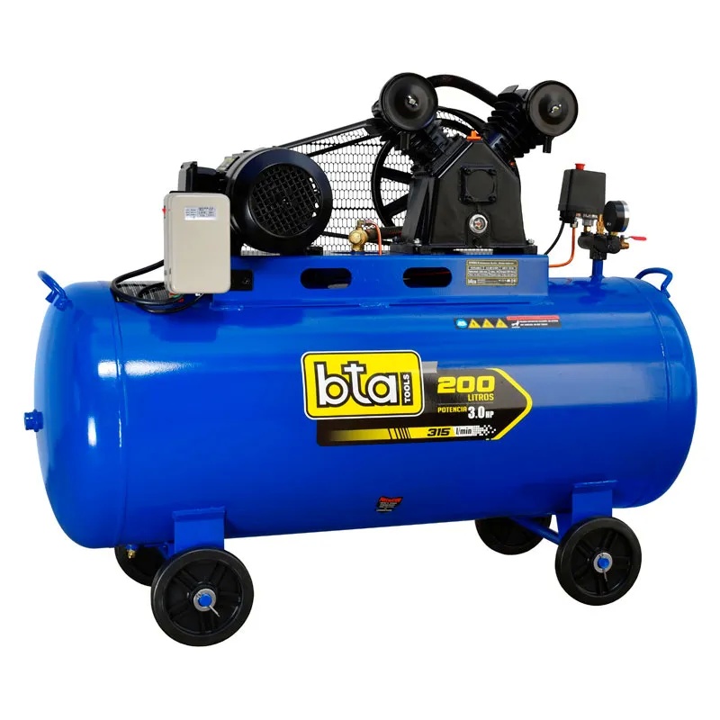 Compresor de Aire BTA 200 Lts 3 Hp 380V Trifásico