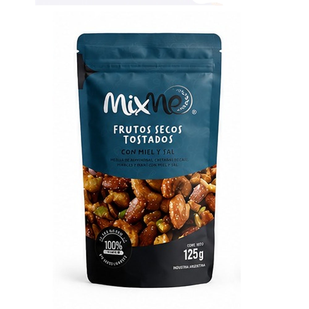 Frutos Secos Miel y Sal MixMe Doypack 125g x 10 Unidades