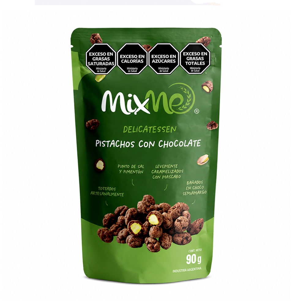Pistachos con Chocolate MixMe Doypack 90g x 10 Unidades