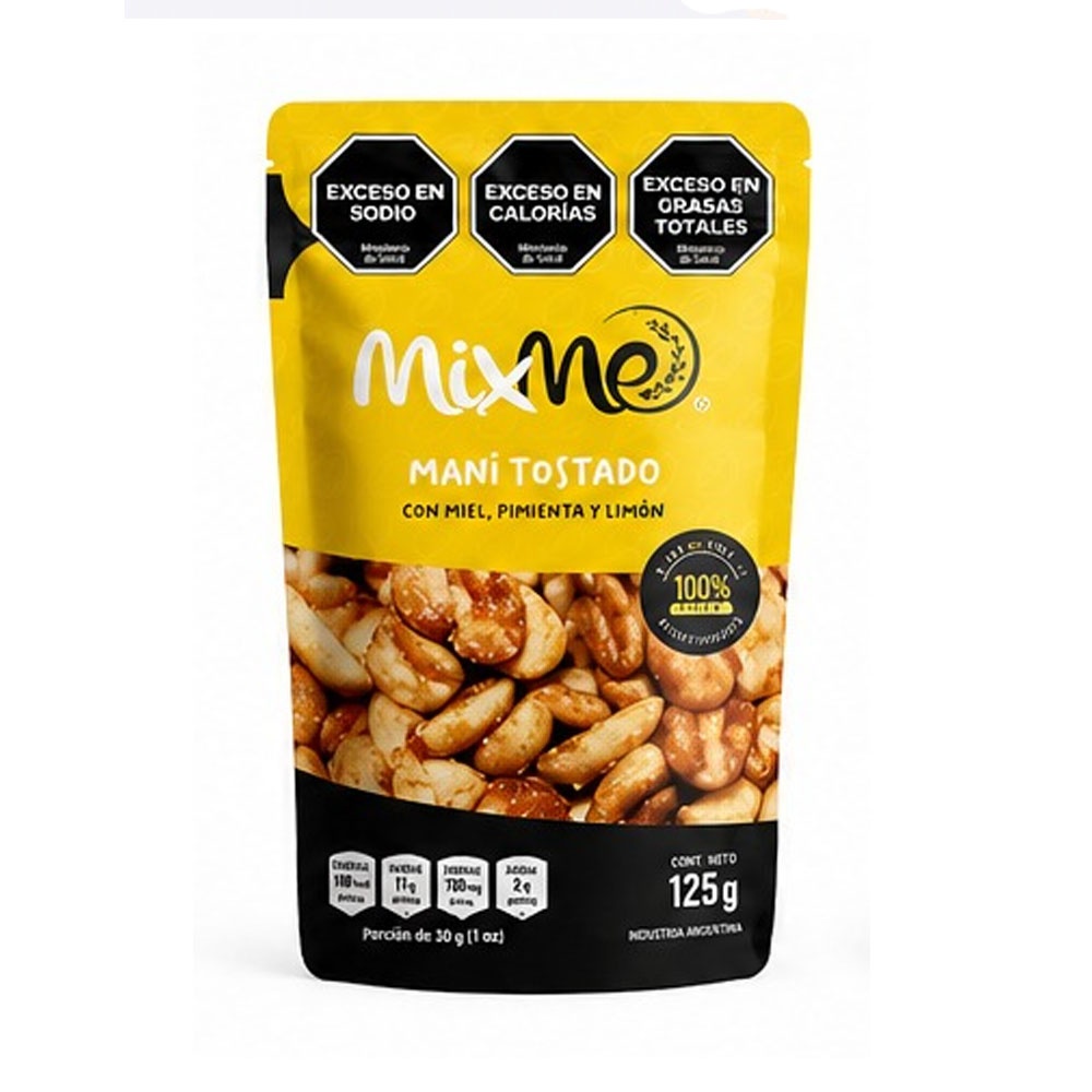 Mani Con Pimienta y Limon MixMe Doypack 125 g x 10 Unidades