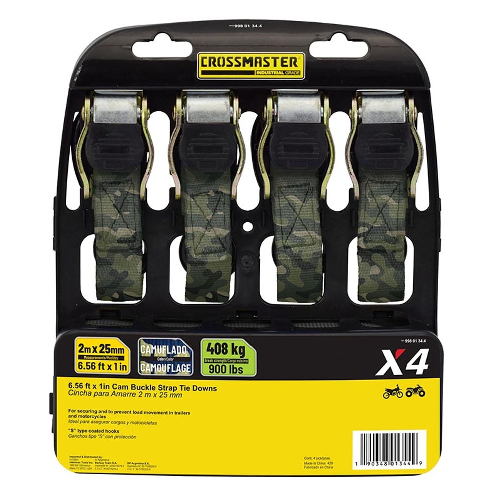 Cincha Amarre Crossmaster 408 Kg x4 Camuflada Con Crique