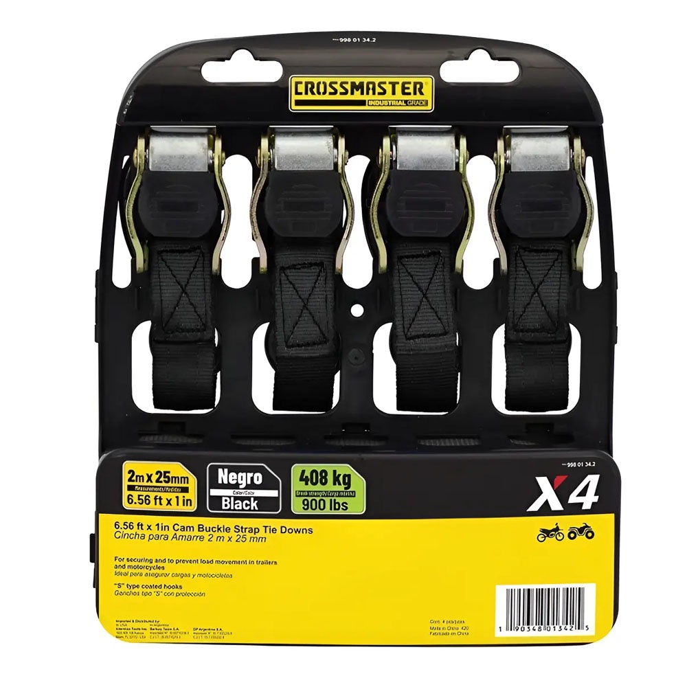 Cincha Amarre Crossmaster 408 Kg x4 Negra