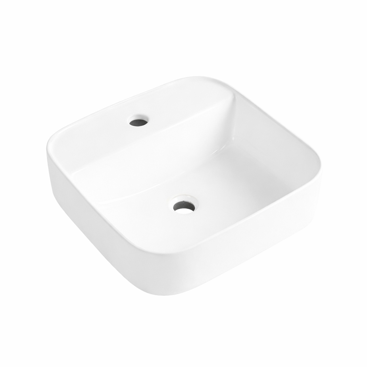 Bacha de Apoyo Gloa Cuadrada Monocomando Blanca