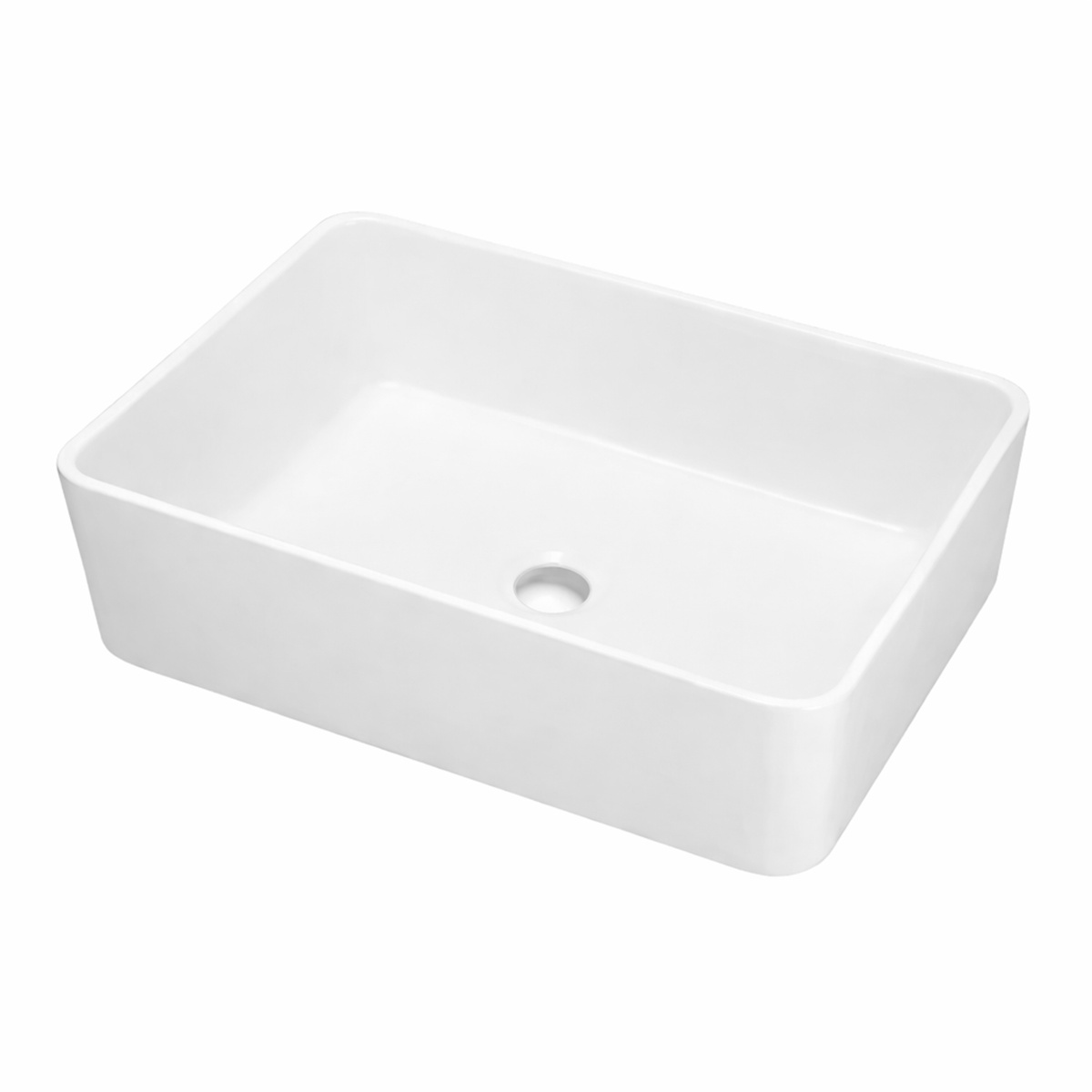 Bacha de Apoyo Gloa Rectangular Blanca