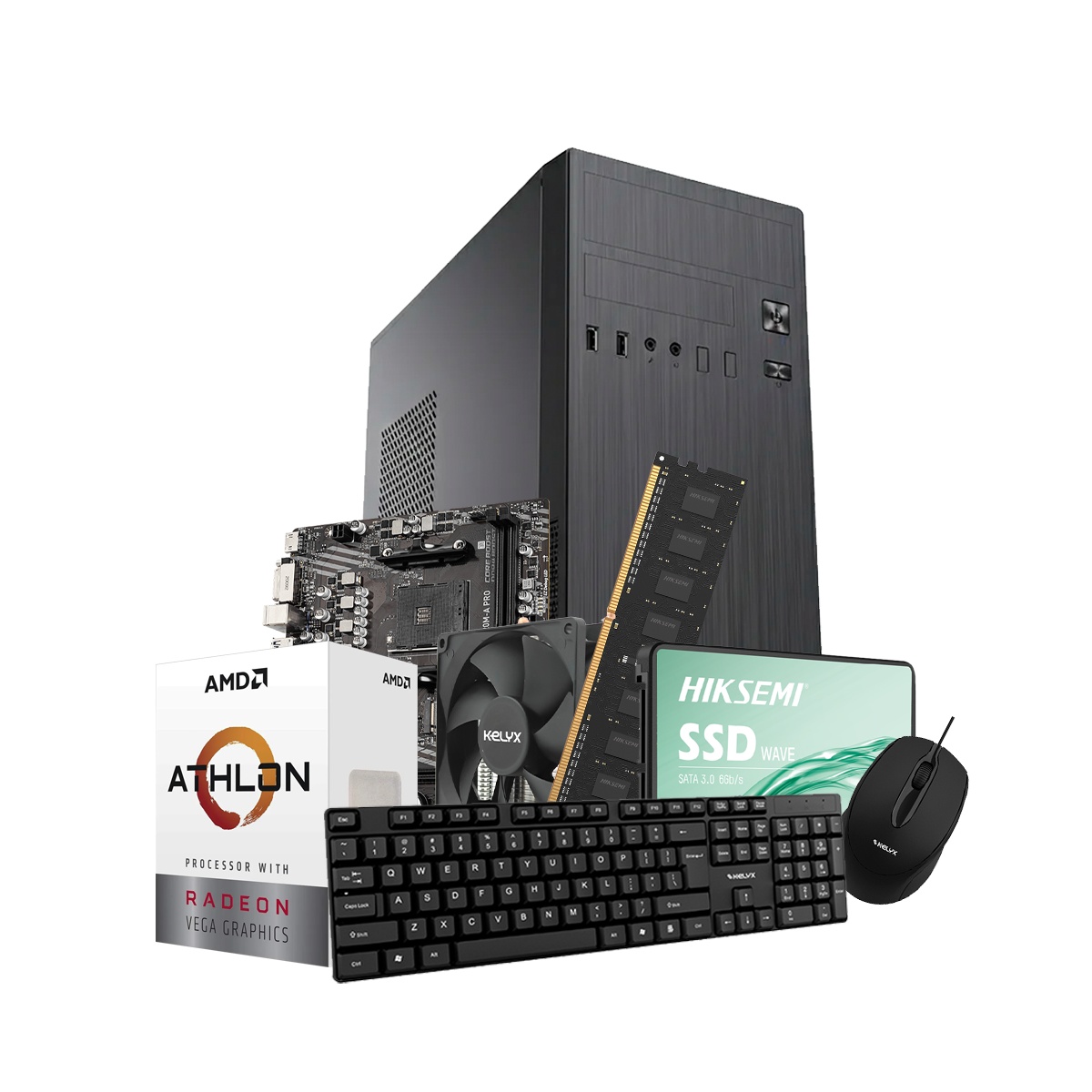 Pc Kelyx AMD Athlon 3000G 8 Gb SSD 240 Gb Fee Dos
