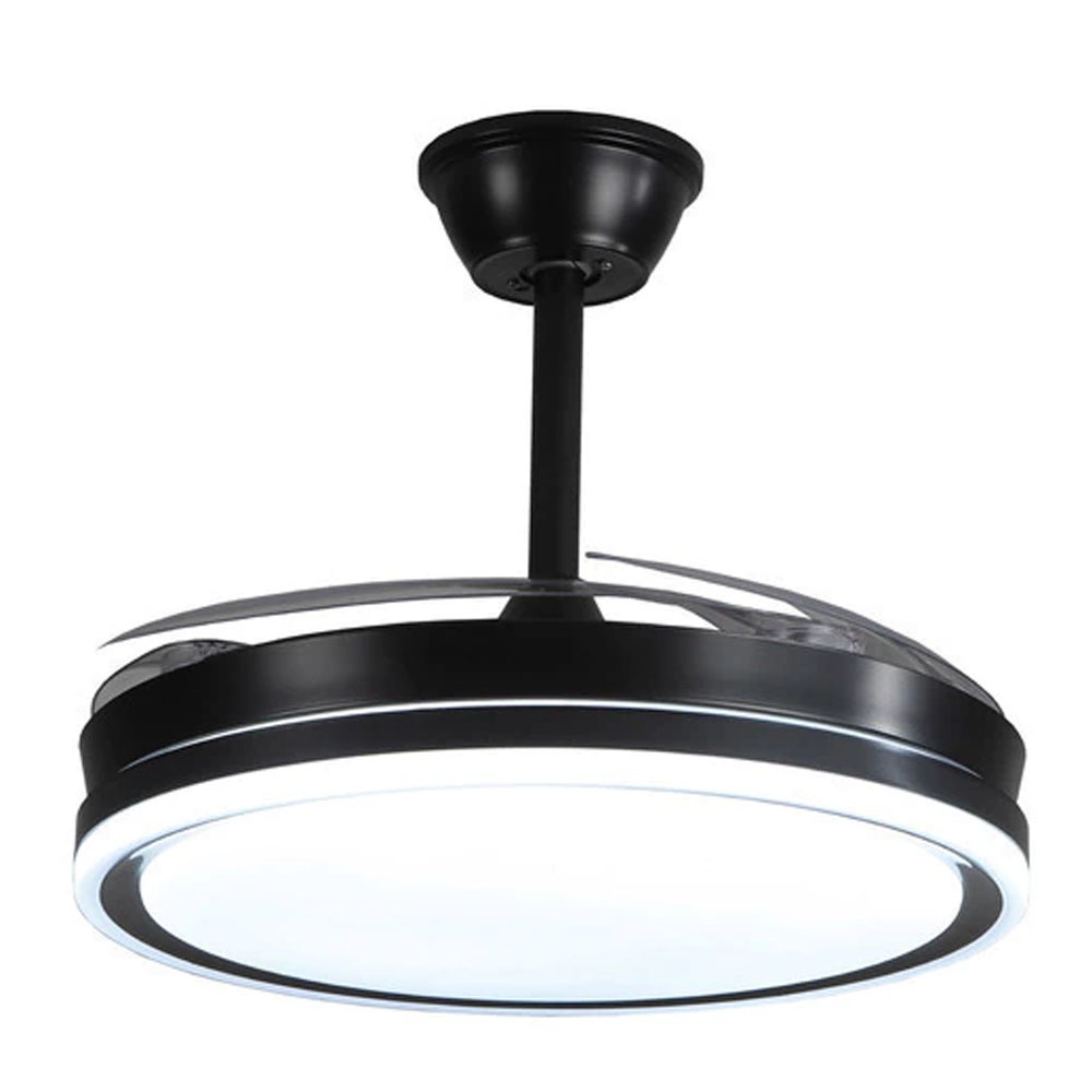 Ventilador De Techo Kanji Retractil Negro