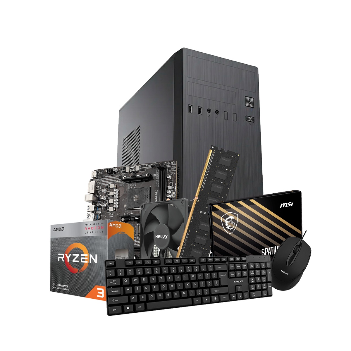 Pc Kelyx AMD Ryzen 3-3200G 8 Gb SSD 240 Gb Free Dos