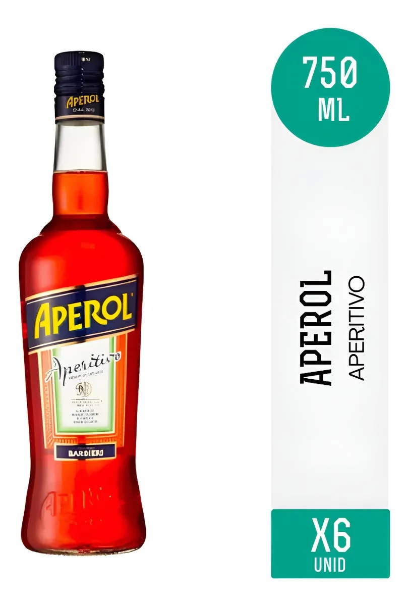 Aperitivo Aperol 750ml x 6 Unidades