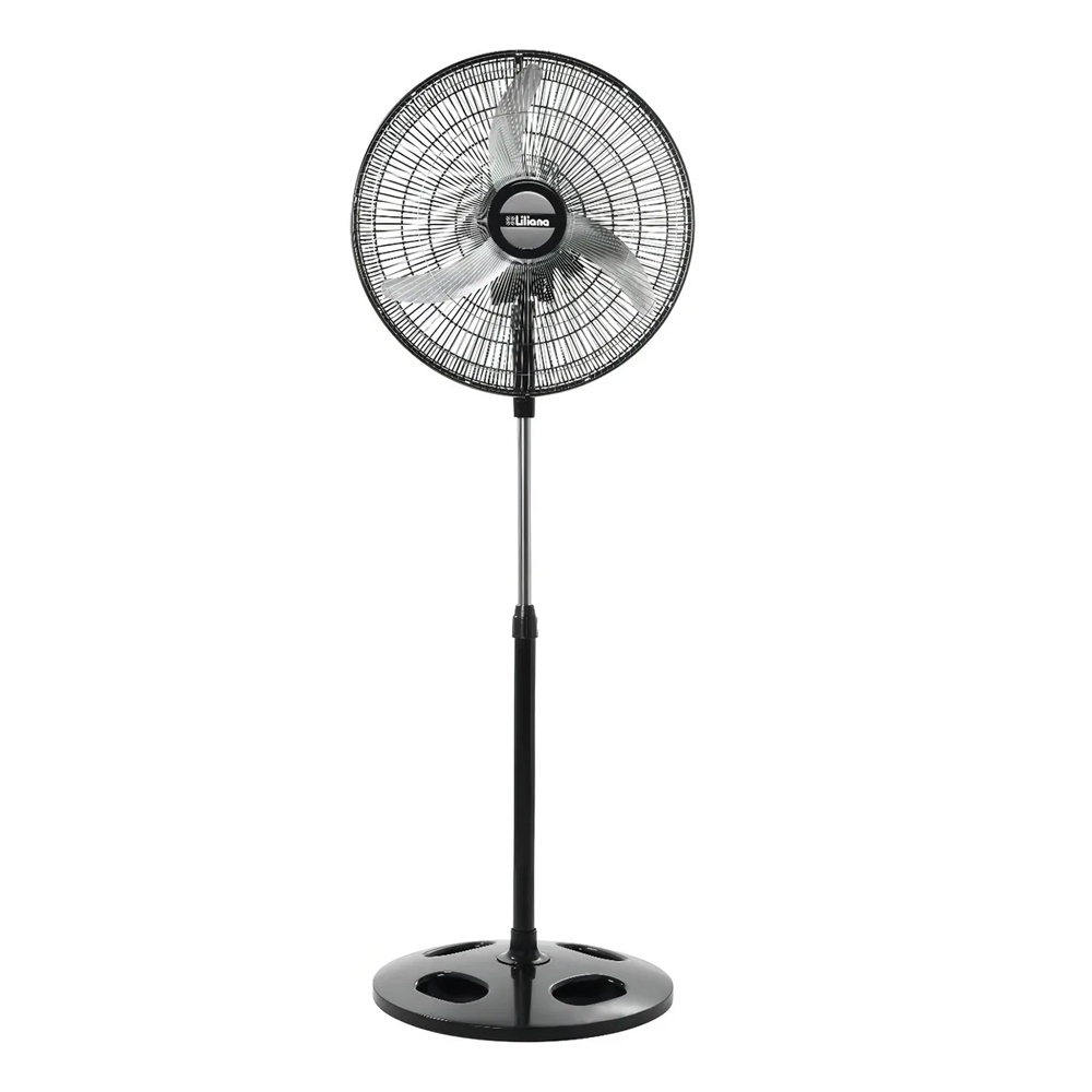 Ventilador de Pie Liliana 20" Parrilla Negra Aspas Metalicas