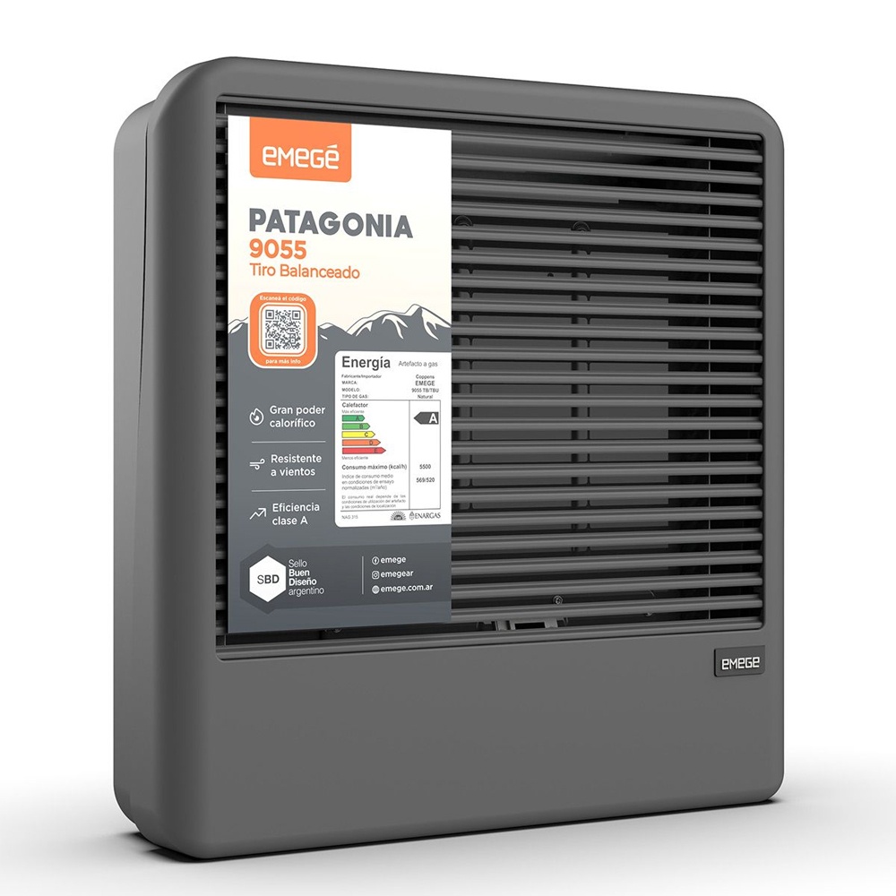 Calefactor Emege Patagonia 5500 Tiro Balanceado Multigas
